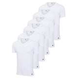 adidas Herren T-Shirt, 6er Pack - V-Neck Shirt, Active Core Cotton, einfarbig