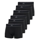 adidas Herren Boxershorts, 6er Pack - Trunks, Active Micro Flex Eco, Logo, einfarbig