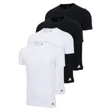 adidas Herren T-Shirt, 4er Pack - Crew Neck Shirt, Active Flex Cotton, einfarbig