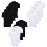 adidas Herren T-Shirts, 4er Pack - V-Neck Shirt Active Flex Cotton, einfarbig