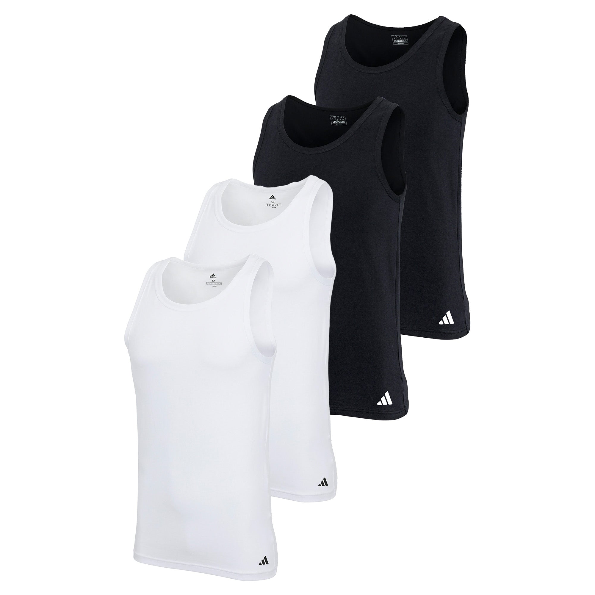 adidas men vests, 4-pack - tank top, Active Flex Cotton, sleeveless, solid colour