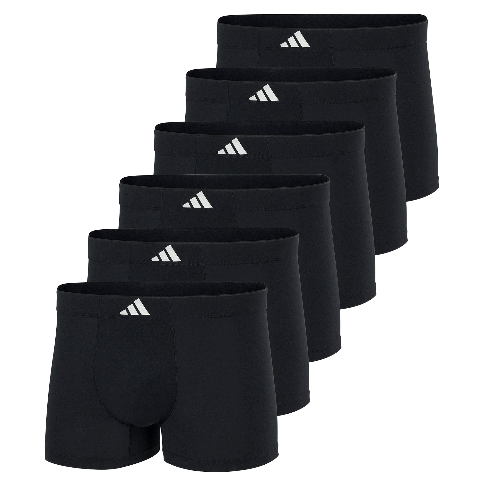 adidas Herren Boxershorts, 6er Pack - Active Micro Tech, Trunks,  Logo, einfarbig