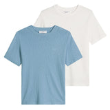 Marc O'Polo Denim Herren T-Shirt, 2er Pack - Slub-Jersey-Qualität, Regular Fit, Baumwolle, einfarbig