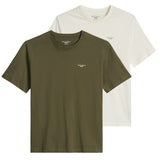 Marc O'Polo Denim Herren T-Shirt, 2er Pack - Regular Fit, Baumwolle, Logo, einfarbig