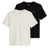 Marc O'Polo Denim Herren T-Shirt, 2er Pack - Regular Fit, Baumwolle, Logo, einfarbig