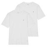 Marc O'Polo Herren T-Shirt, 2er Pack - Small-Logo, Regular Fit, Baumwolle, uni