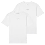 Marc O'Polo Herren T-Shirt, 2er Pack - Medium-Logo, Regular Fit, Baumwolle, Logoprint, uni