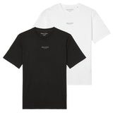 Marc O'Polo Herren T-Shirt, 2er Pack - Medium-Logo, Regular Fit, Baumwolle, Logoprint, uni