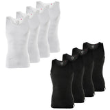 MUSTANG Herren Unterhemd 4er Pack, Tanktop, Doppelripp, True Denim, S-XXL