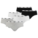 PUMA Damen Iconic Hipster, 6er Pack - Soft Cotton Stretch