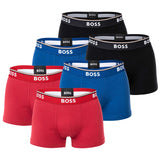 BOSS Men's Trunks, 6-pack - 6P Power, Boxer Shorts, Cotton Stretch, Logo, uni