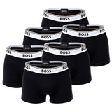 BOSS Men's Trunks, 6-pack - 6P Power, Boxer Shorts, Cotton Stretch, Logo, uni