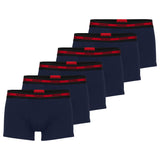 HUGO Herren Boxershorts, 6er Pack - TRUNK TRIPLET PLANET, Logo, Cotton Stretch