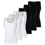 BOSS Herren Unterhemden, 6er Pack, gerippt - Tank Top RibClassic, Rundhals, Baumwolle