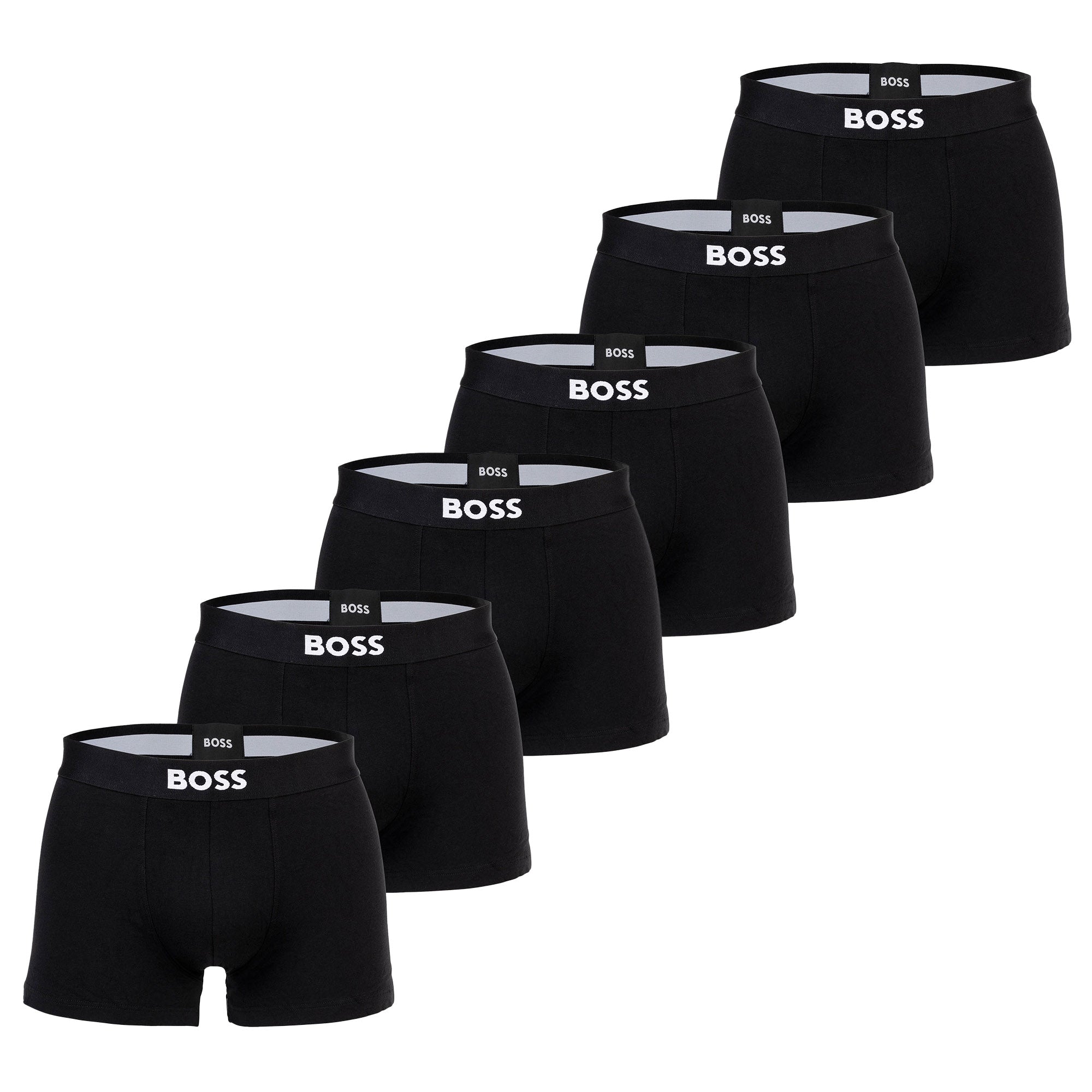 BOSS men's boxer shorts, 6-pack - trunks, Boss One, cotton stretch, logo