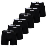 BOSS Herren Boxershorts, 6er Pack - Boxer Brief, Boss One, Cotton Stretch, Logo