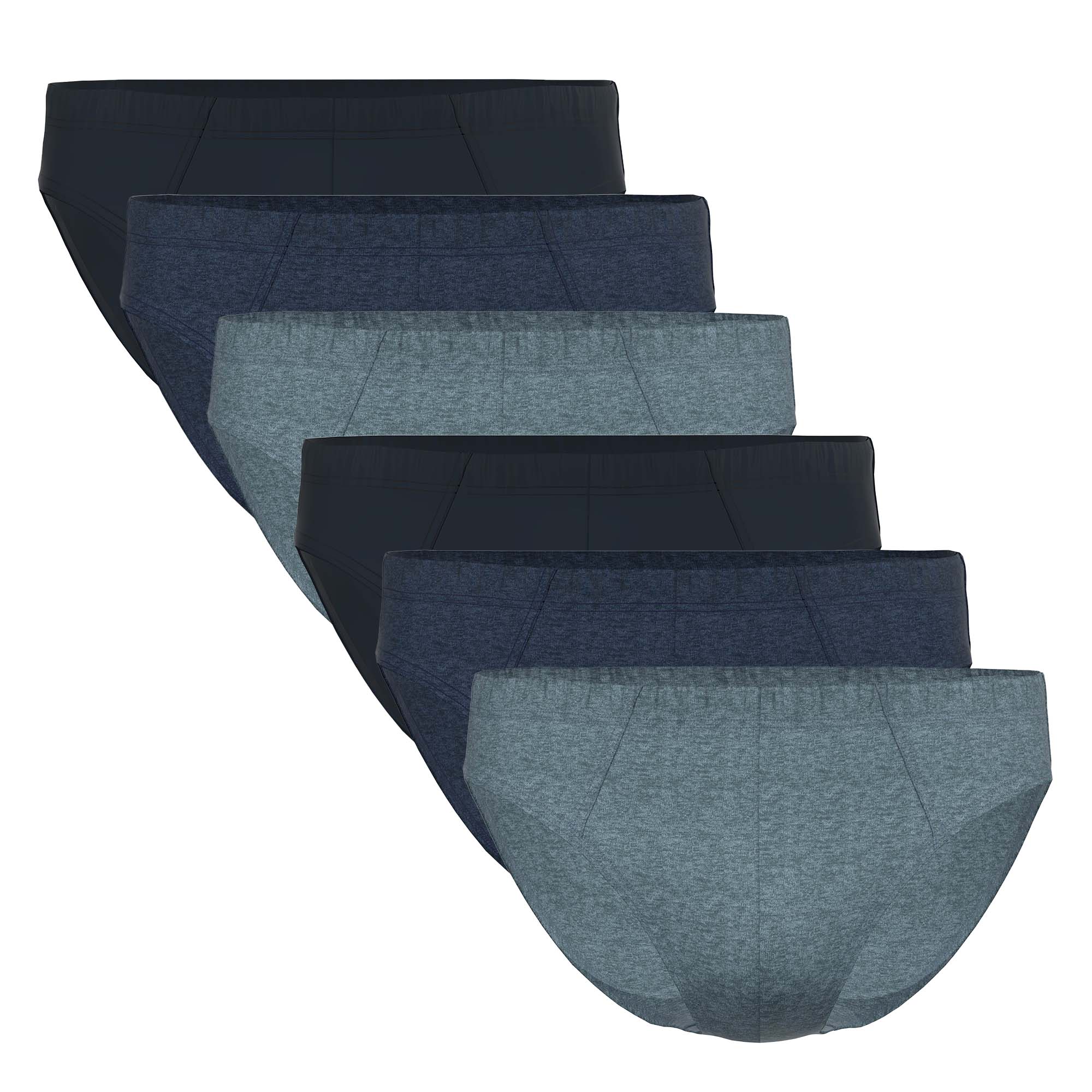 Seidensticker Herren Slips, 6er Pack - Brief 6-Pack, Single Jersey, Baumwollmischung, einfarbig