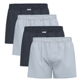 Seidensticker Herren Web-Boxershorts, 4er Pack - Boxer 4-Pack, Baumwolle, Logo