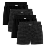 Seidensticker Herren Web-Boxershorts, 4er Pack - Boxer 4-Pack, Baumwolle, Logo