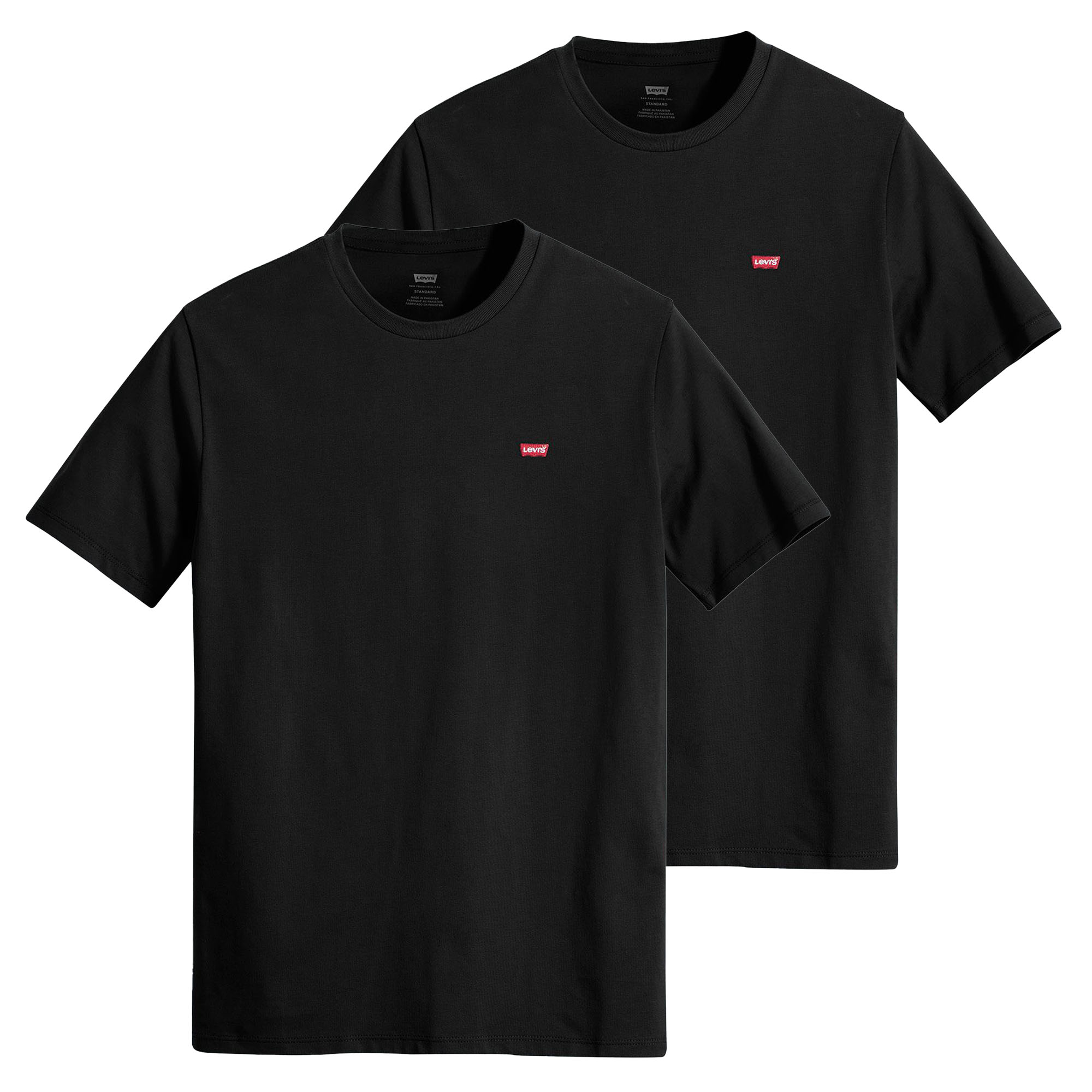 Levi's Herren T-Shirt 2er Pack - "Original Housemark Tee", Rundhals, Baumwolle