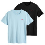 Levi's Herren T-Shirt 2er Pack - "Original Housemark Tee", Rundhals, Baumwolle