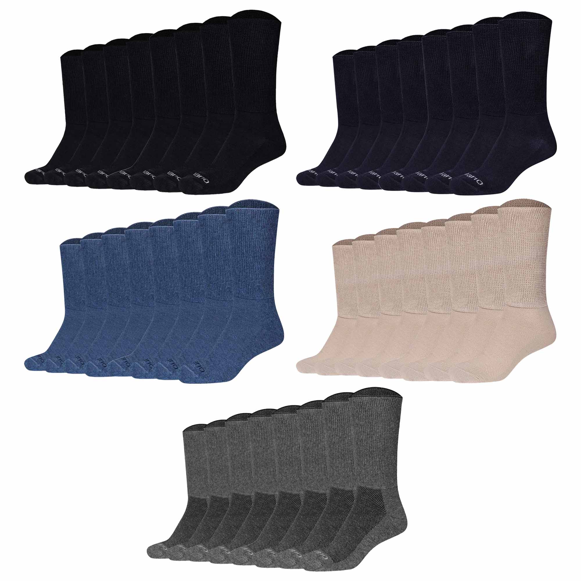 Camano Unisex Socken, 8er Pack - Organic Diabetic Socks, Diabetiker-Socken, einfarbig