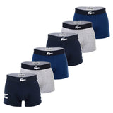 LACOSTE Herren Boxershorts, 6er Pack - Trunks, Big Croc Print, Cotton Stretch