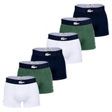 LACOSTE Herren Boxershorts, 6er Pack - Trunks, Big Croc Print, Cotton Stretch