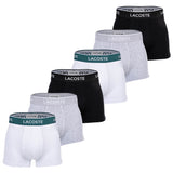 LACOSTE Herren Boxershorts, 6er Pack - Trunks, Casual, Cotton Stretch, Logobund