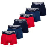 LACOSTE Herren Boxershorts, 6er Pack - Trunks, Casual, Cotton Stretch, Logobund