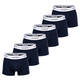 LACOSTE men's boxer shorts, 6-pack - trunks, cotton stretch, logo waistband