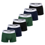 LACOSTE Herren Boxershorts, 6er Pack - Trunks, Cotton Stretch, Logobund