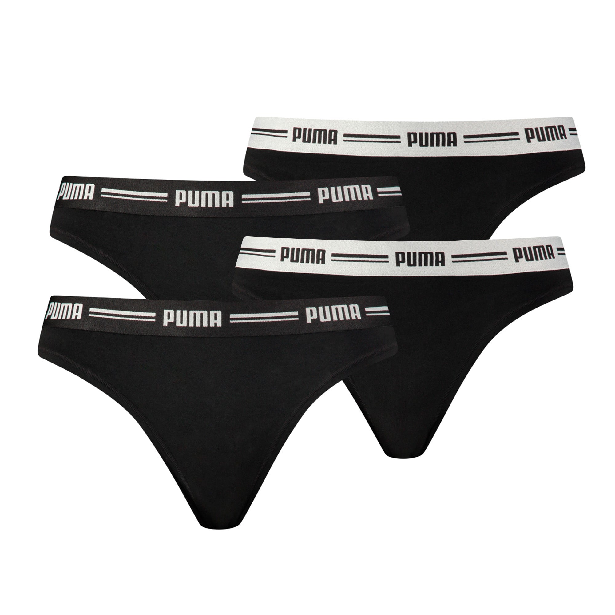 PUMA Damen String - Iconic, Soft Cotton Modal Stretch, 4er Pack