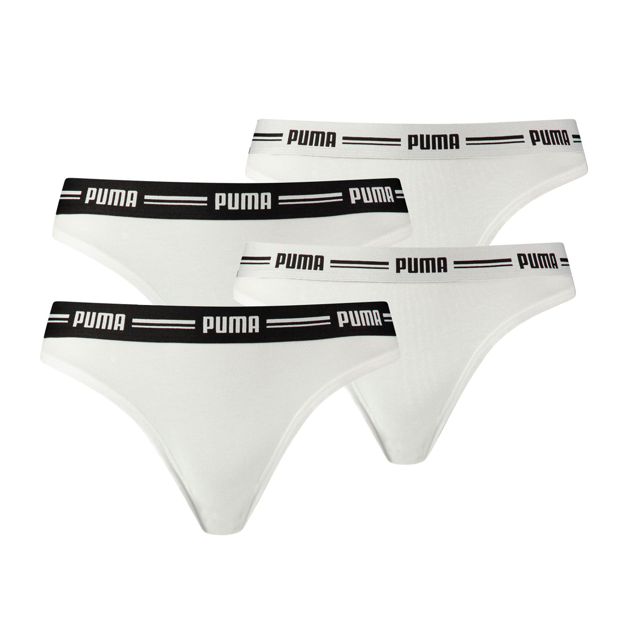 PUMA Damen String - Iconic, Soft Cotton Modal Stretch, 4er Pack