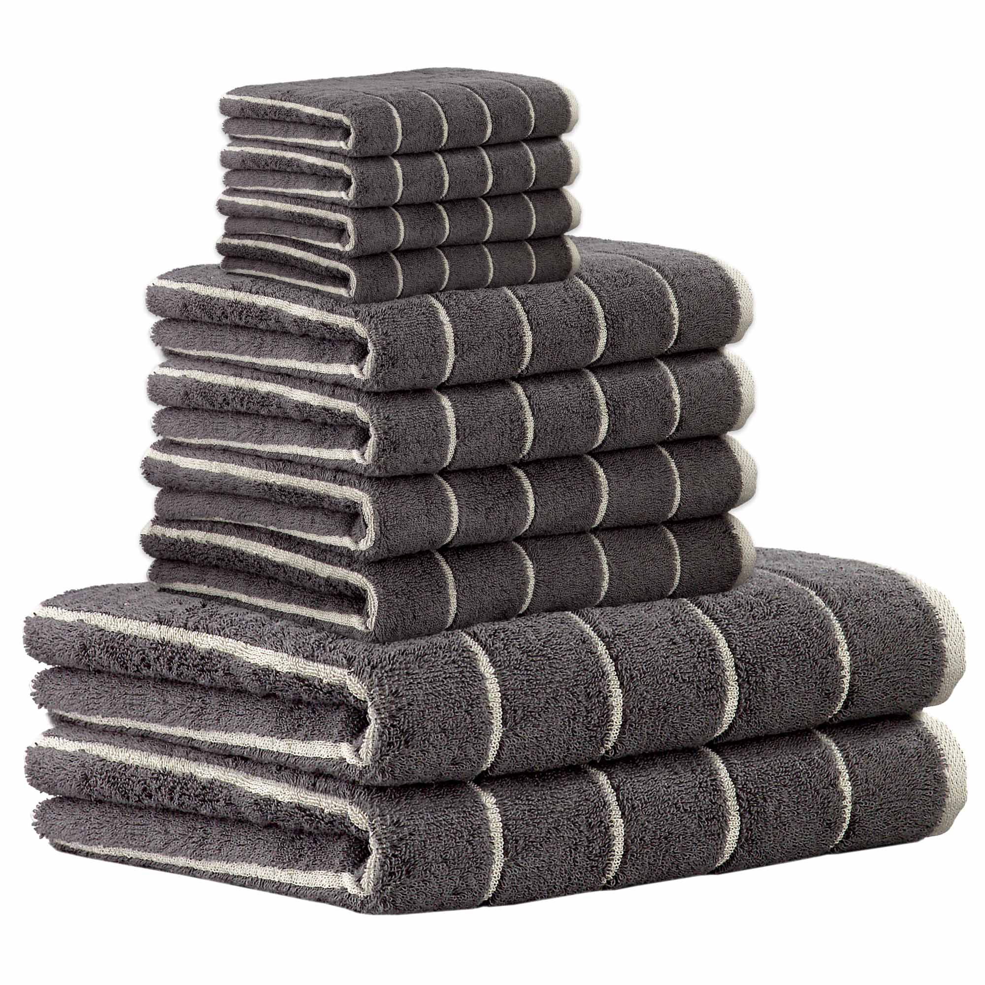CAWÖ Handtuch Set, 10-tlg. - C Balance, 2x Duschtuch, 4x Handtuch, 4x Gästetuch