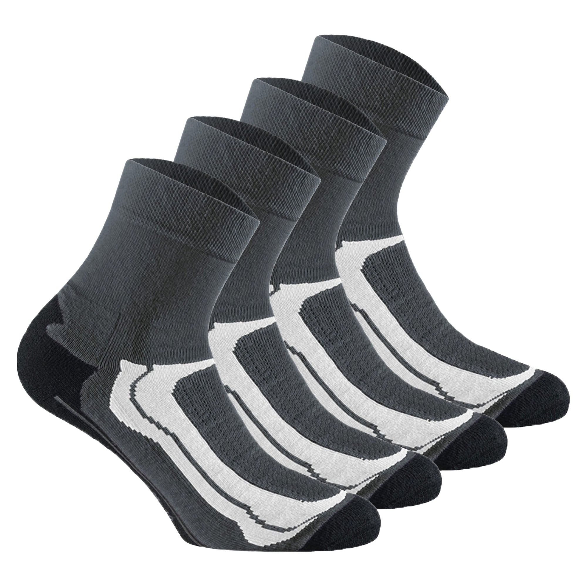 Rohner Basic Unisex Quarter-Socken, 4er Pack - Quarter Sport, Baumwoll-Mix