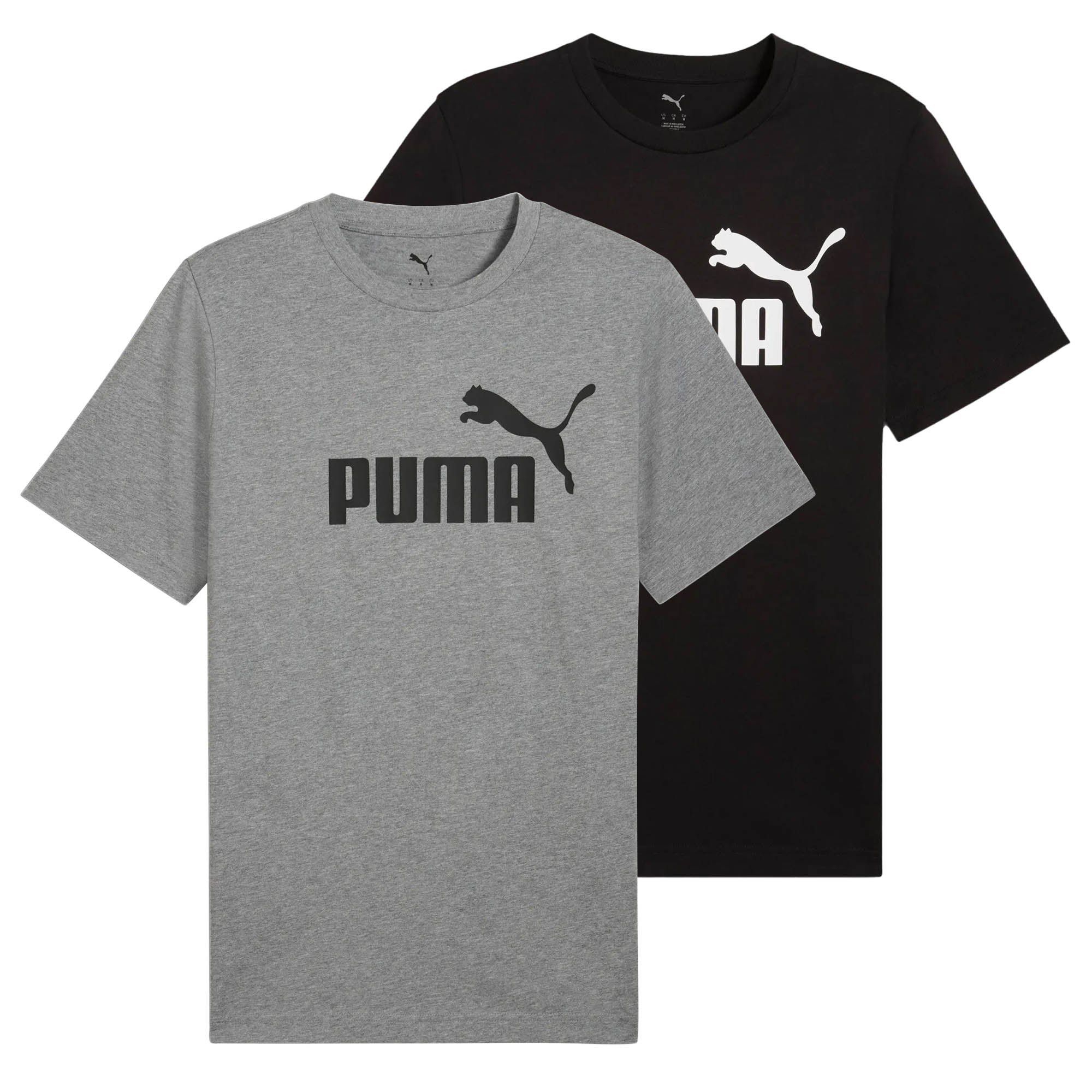 PUMA Herren T-Shirt 2er Pack - ESS No.1 Logo Tee, Rundhals, Kurzarm, uni