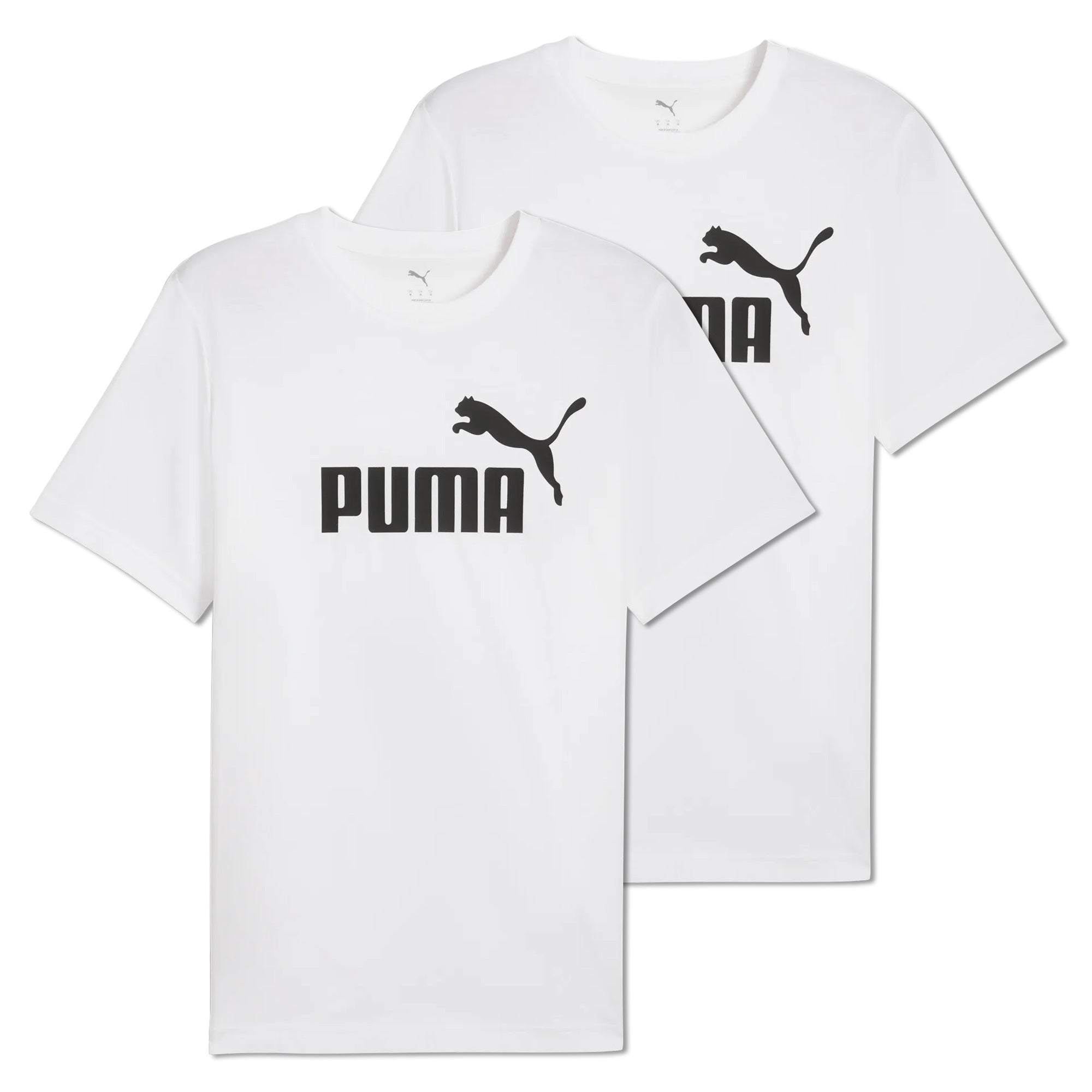PUMA Herren T-Shirt 2er Pack - ESS No.1 Logo Tee, Rundhals, Kurzarm, uni