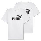 PUMA Herren T-Shirt 2er Pack - ESS No.1 Logo Tee, Rundhals, Kurzarm, uni
