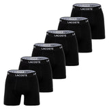 LACOSTE Herren Boxershorts, 6er Pack - Boxer Briefs, Cotton Stretch, Logobund