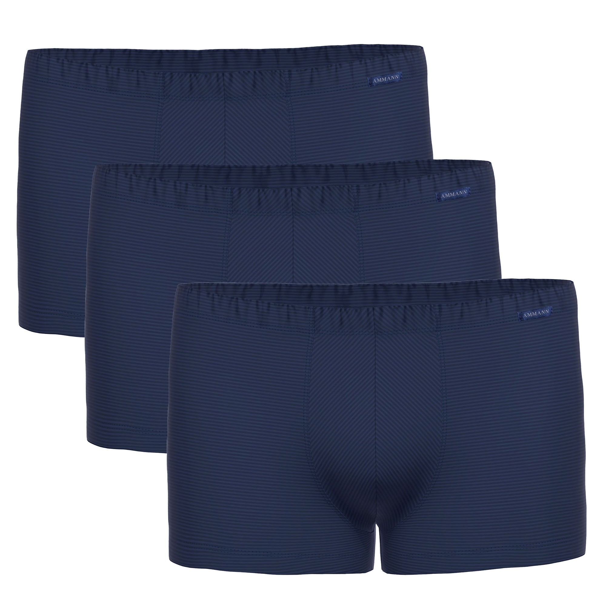 AMMANN Men's Boxer Shorts 3 Pack - Retro Short Cotton & More, tone-on-tone stripes, cotton blend