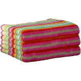 CAWÖ Gästetuch, 3er Pack - C Life Style multicolor, gestreift, Walkfrottier