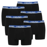 HEAD Herren Boxershort, 6er Pack - Basic, Baumwoll Stretch, einfarbig