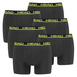 HEAD Herren Boxershort, 6er Pack - Basic, Baumwoll Stretch, einfarbig