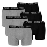 PUMA Herren Boxershorts, 6er Pack - Everyday Basic Boxers 6P, Cotton Stretch, einfarbig
