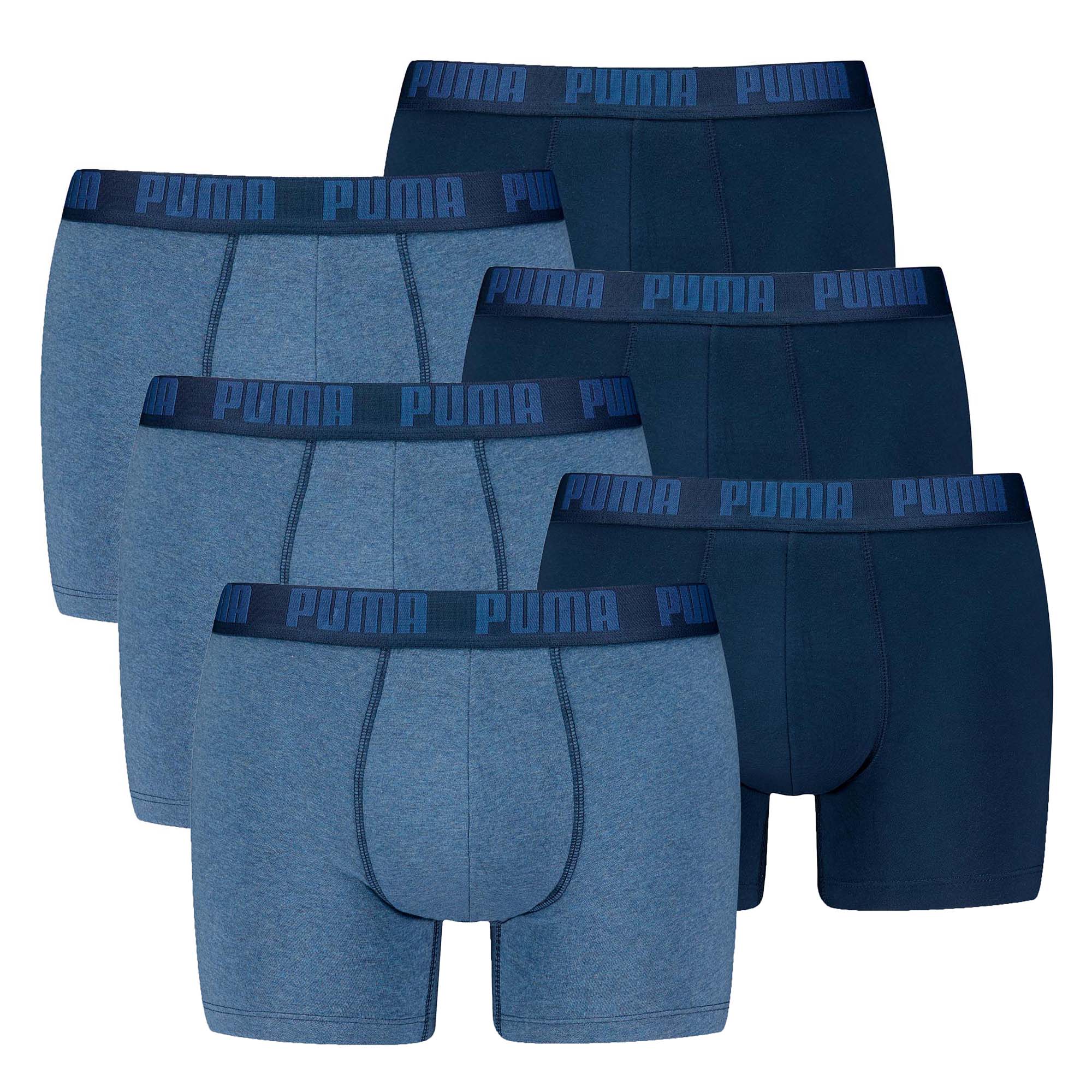 PUMA Herren Boxershorts, 6er Pack - Everyday Basic Boxers 6P, Cotton Stretch, einfarbig