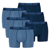 PUMA Herren Boxershorts, 6er Pack - Everyday Basic Boxers 6P, Cotton Stretch, einfarbig