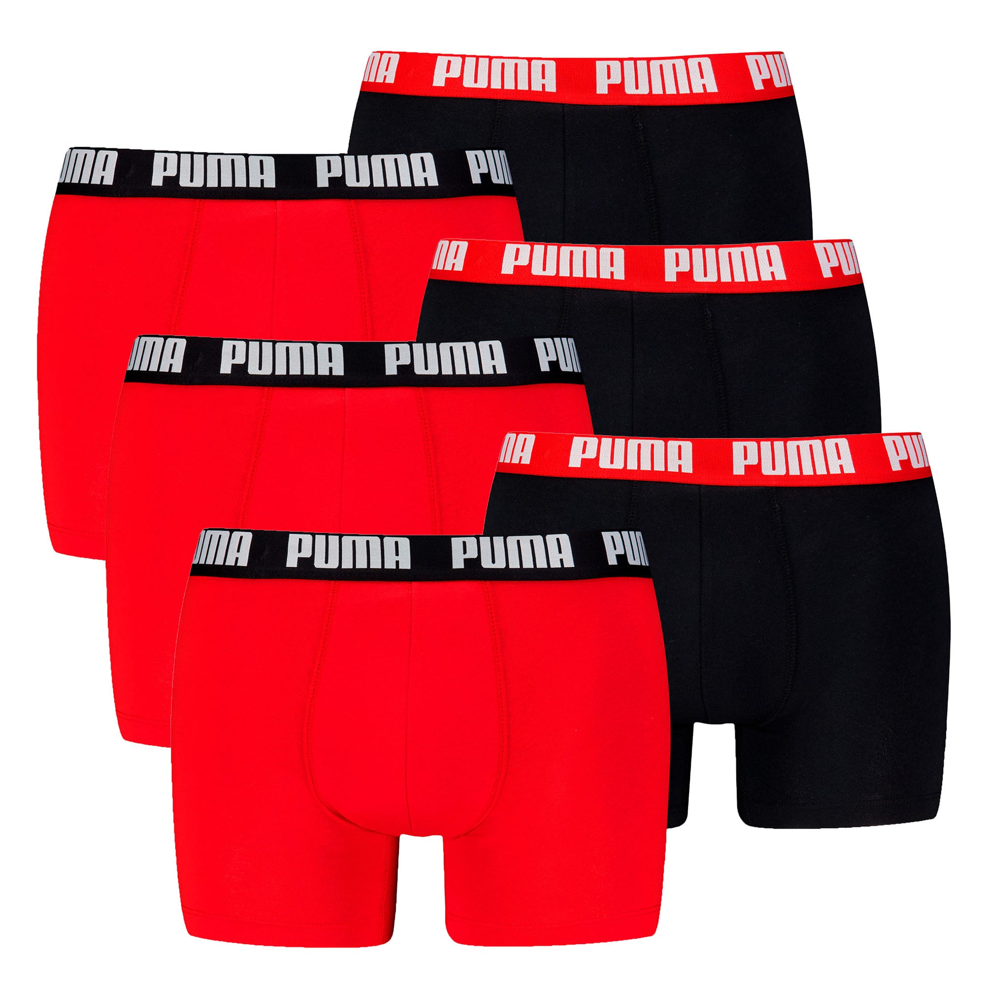 PUMA Herren Boxershorts, 6er Pack - Everyday Basic Boxers 6P, Cotton Stretch, einfarbig