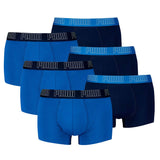 PUMA Herren Boxershorts, 6er Pack - Everyday Trunks 6P, Cotton Stretch, einfarbig
