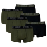 PUMA Herren Boxershorts, 6er Pack - Everyday Trunks 6P, Cotton Stretch, einfarbig